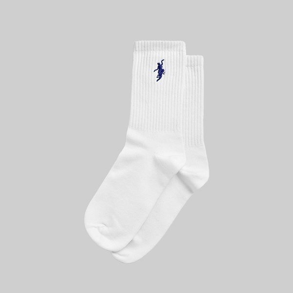 POLAR SKATE CO. NO COMPLY SOCKS WHITE BLUE 